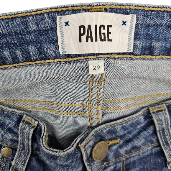Paige Jeans Womens Size 29 Verdugo Ankle Skinny Distressed Mid Rise Light Wash - Picture 11 of 16